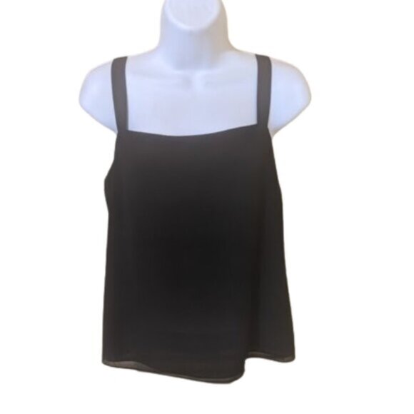 ALFRED SUNG Black Tank Blouse Size 8 - Picture 1 of 3